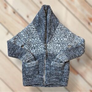 Wilfred Chunky knit Nordic Alpaca & Wool zip up sweater
